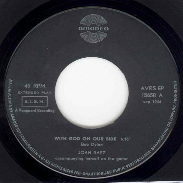 Joan Baez : With God On Our Side (7", EP, Single)