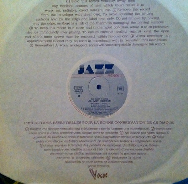 Johnny Hodges : The Rabbit In Paris (LP, RE)