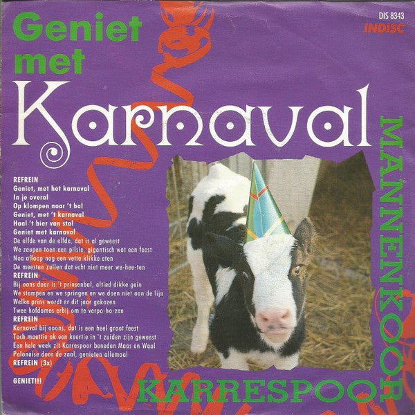 Mannenkoor Karrespoor : Allemoal An De Melk (7", Single)