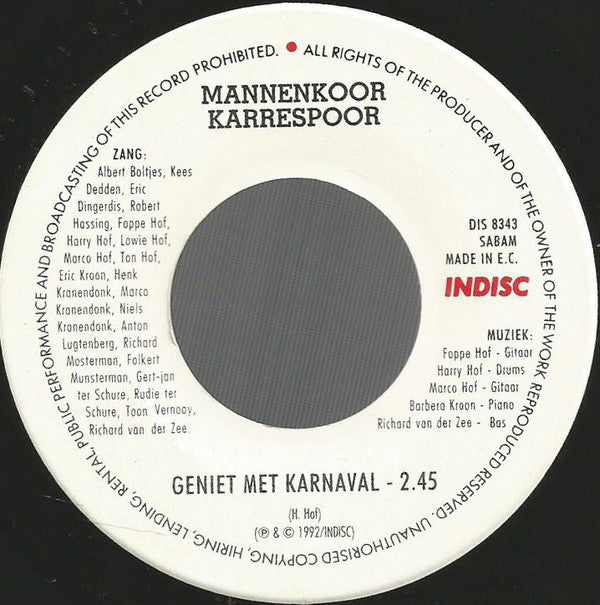 Mannenkoor Karrespoor : Allemoal An De Melk (7", Single)