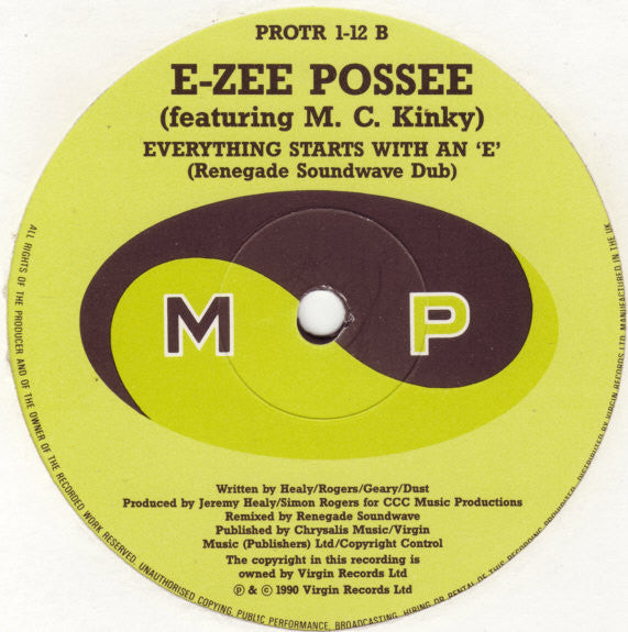 E-Zee Possee Featuring MC Kinky : Everything Starts With An 'E' (New Renegade Soundwave Mix) (12")
