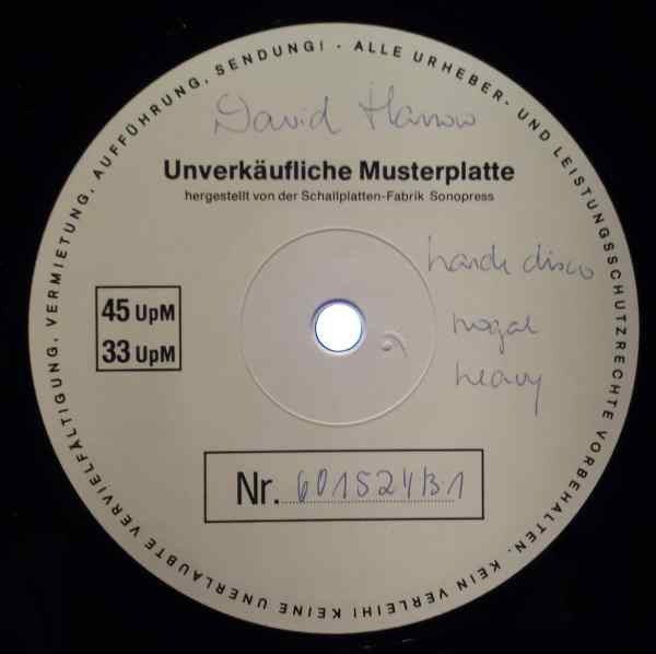 David Harrow : No Easy Targets / Complete Control (12", Promo, W/Lbl)