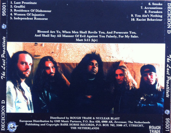Decision D : The Last Prostitute (CD, Album)