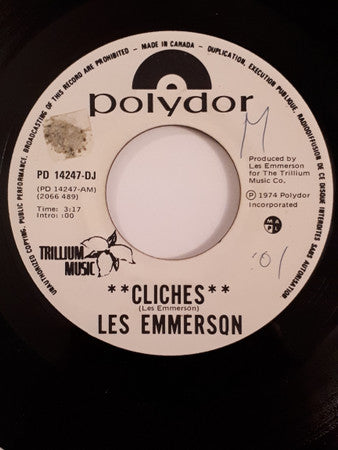 Les Emmerson : Cliches (7", Single, Promo)
