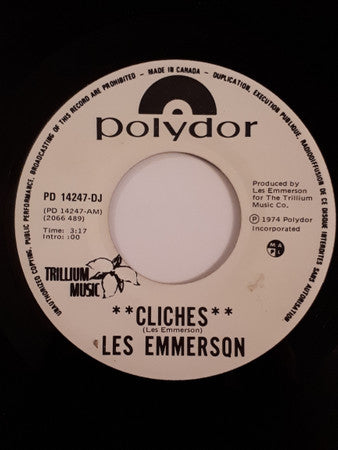 Les Emmerson : Cliches (7", Single, Promo)