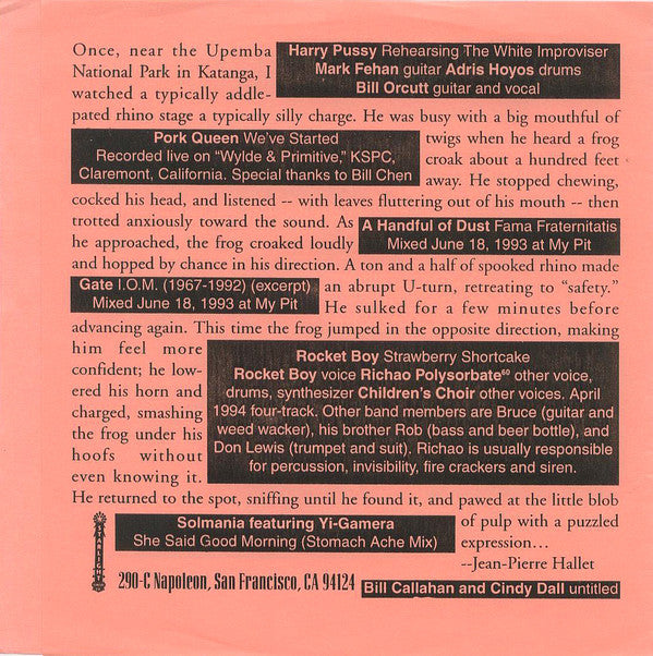 Various : Never Fear The Unfearable (7", EP, Comp)