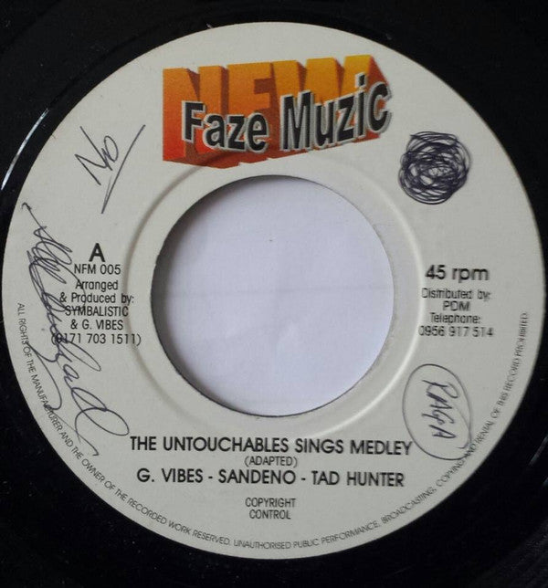 G. Vibes, Sandeeno, Tad Hunter : The Untouchables Sing Medley (7", Single)