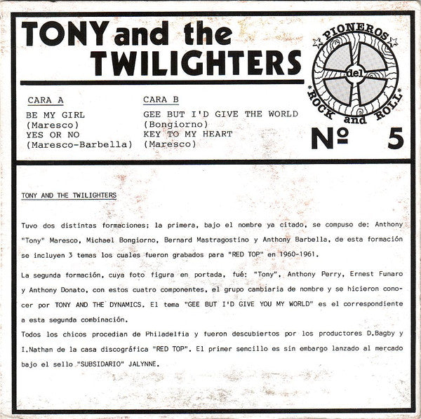 Tony & The Twiliters : Tony & The Twilighters (7", EP)