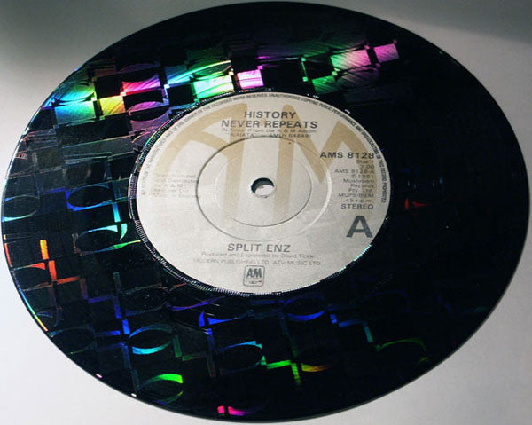 Split Enz : History Never Repeats (7", Single, Etch)