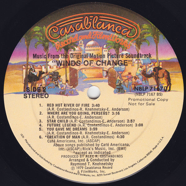 Alec R. Costandinos : Winds Of Change (A Musical Fantasy) (Music From The Original Motion Picture Soundtrack) (LP, Album, Promo, Kee)