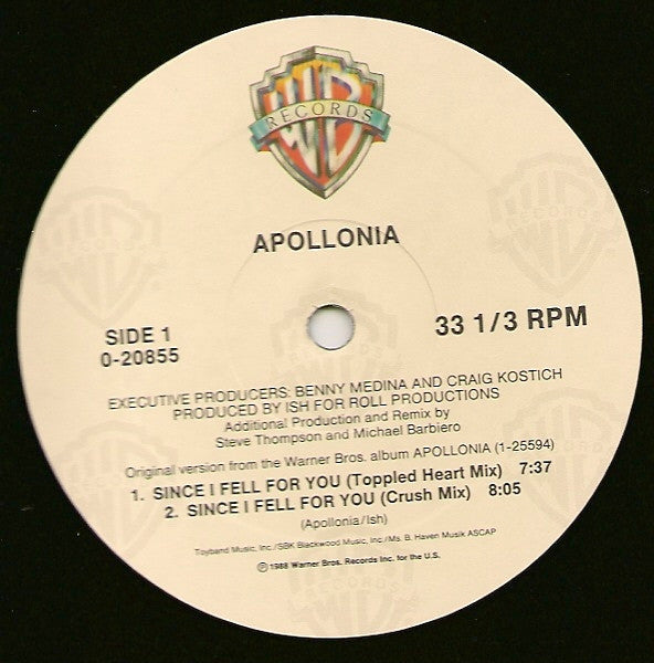 Apollonia : Since I Fell For You (12", Maxi)