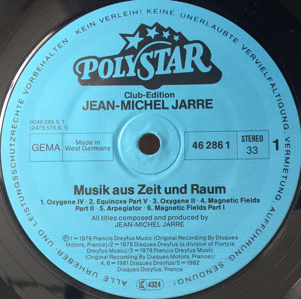 Jean-Michel Jarre : Musik Aus Zeit Und Raum (LP, Comp, Club)