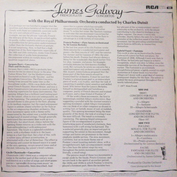 James Galway : French Flute Concertos (LP, Album)