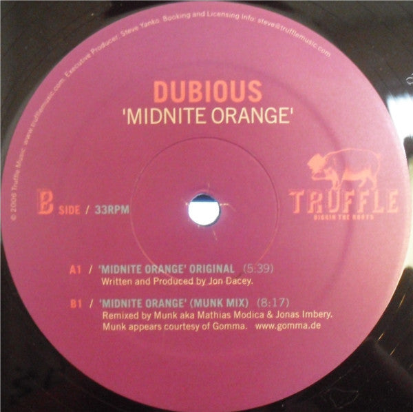 Dubious : Midnite Orange (12")