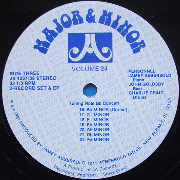Jamey Aebersold : Major & Minor (2xLP, Album + 7", EP)