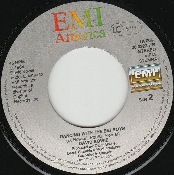 David Bowie : Blue Jean (7", Single)