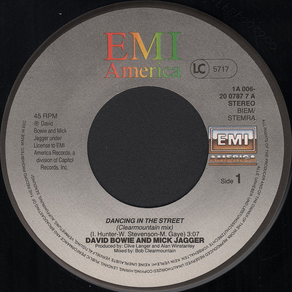David Bowie And Mick Jagger : Dancing In The Street (7", Single)
