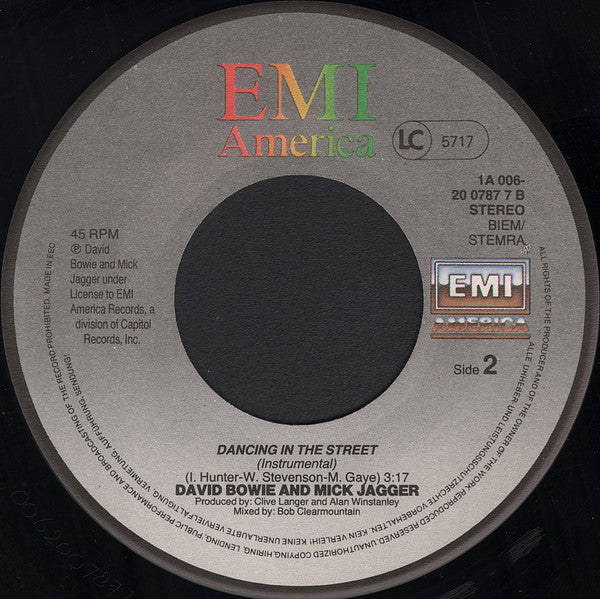David Bowie And Mick Jagger : Dancing In The Street (7", Single)