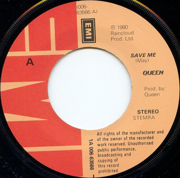 Queen : Save Me (7", Single)