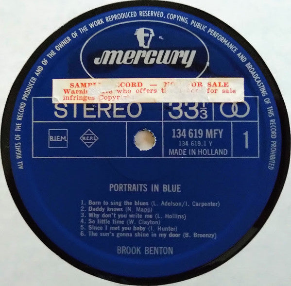 Brook Benton : Portraits In Blue (LP, Album, RE)