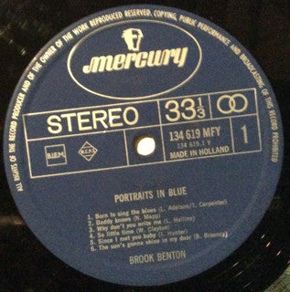 Brook Benton : Portraits In Blue (LP, Album, RE)