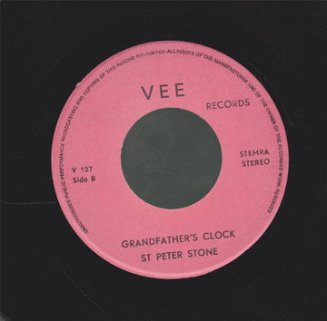 St. Peter Stone / Hot Rod All Stars :  I Don't Want To Live / Grandfather's Clock (7", Single)