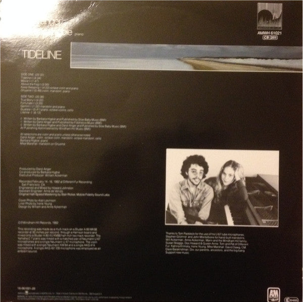 Darol Anger - Barbara Higbie : Tideline (LP, Album)