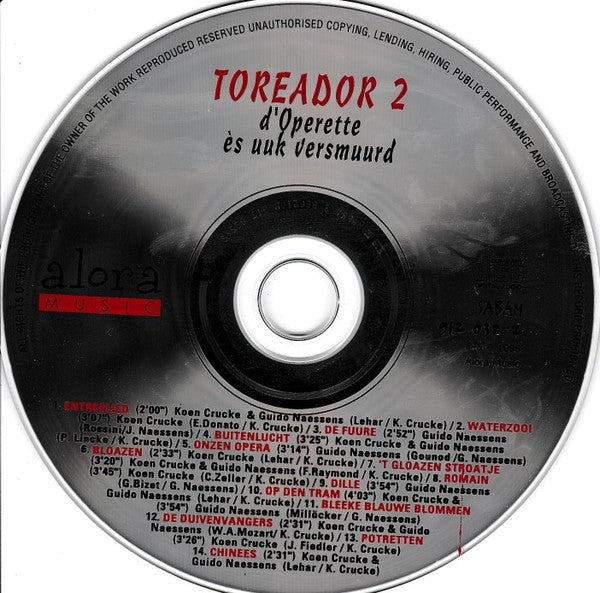 Koen Crucke & Guido Naessens : Toreador 2 D'Operette és Uuk Versmuurd (CD, Album)