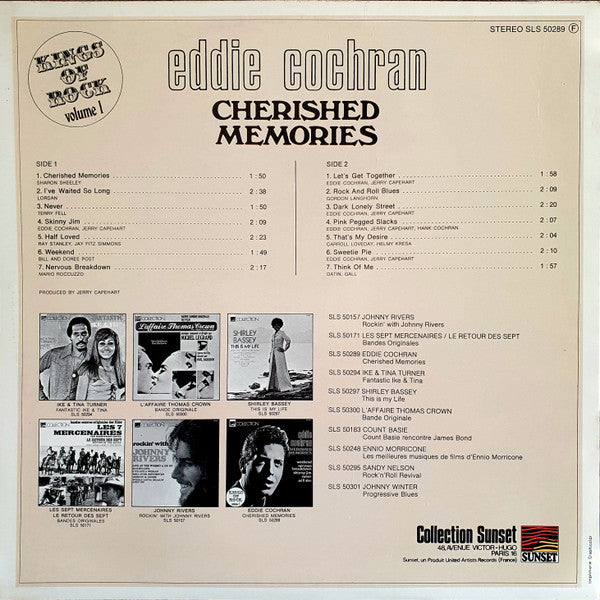 Eddie Cochran : Cherished Memories (LP, Album, RE)