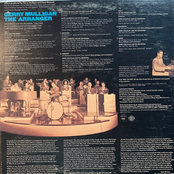 Gerry Mulligan : The Arranger (LP, Album, Mono)