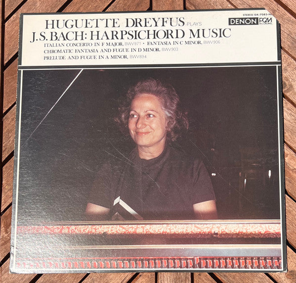 Huguette Dreyfus Plays Johann Sebastian Bach : J.S. Bach: Harpsichord Music (LP)