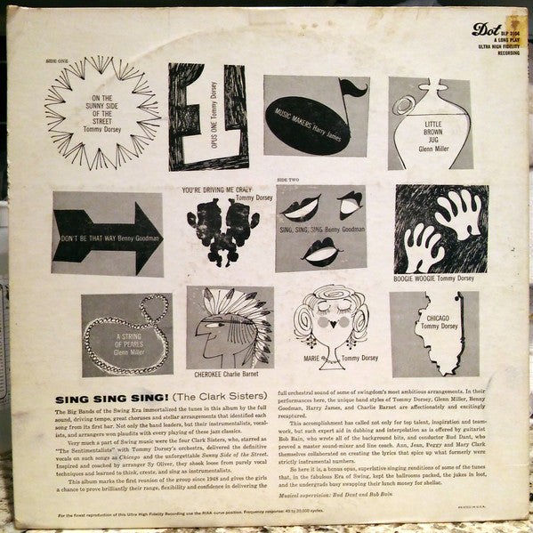 The Clark Sisters (2) : Sing Sing Sing (LP, Album, Mono)