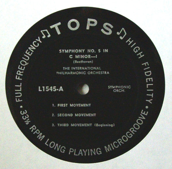 The International Philharmonic Orchestra, Ludwig van Beethoven : Symphony No.5 In C Minor (LP)