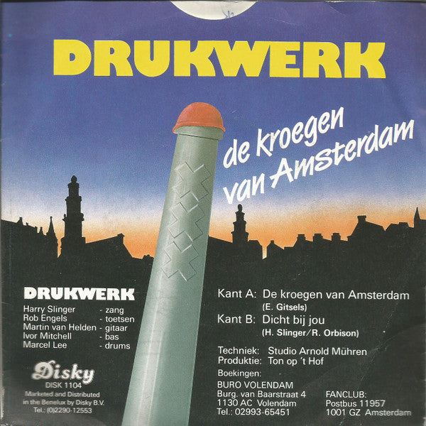 Drukwerk : De Kroegen Van Amsterdam (7", Single)