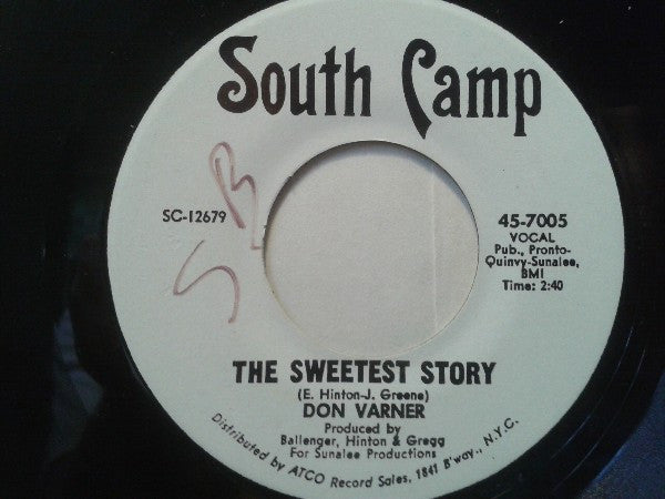 Don Varner : Home For The Summer (7", Single, Promo)