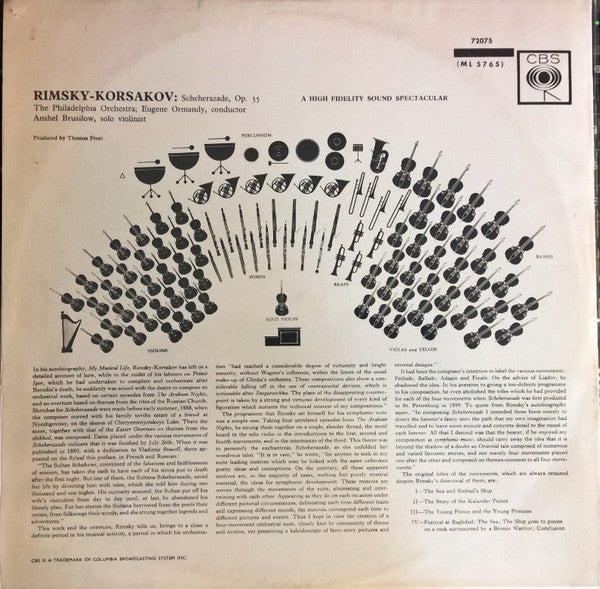 Nikolai Rimsky-Korsakov : The Philadelphia Orchestra, Eugene Ormandy : Scheherazade (LP, Mono)