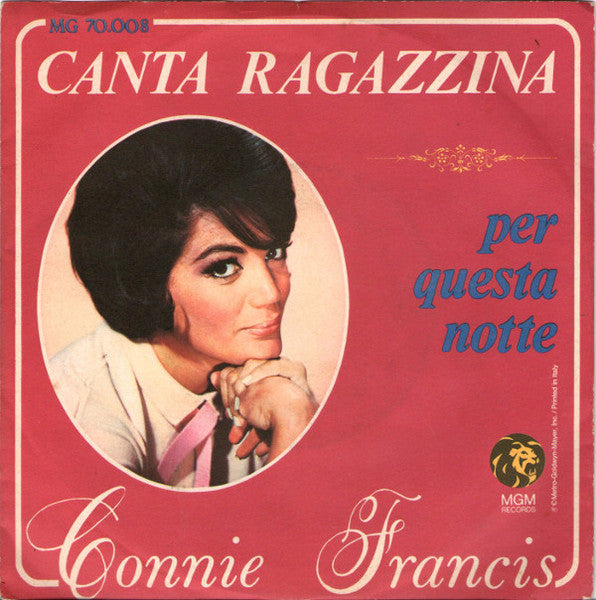 Connie Francis : Canta Ragazzina (7")