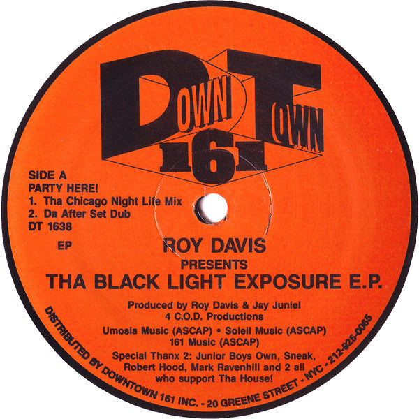 Roy Davis Jr. : Tha Black Light Exposure E.P. (12", EP)