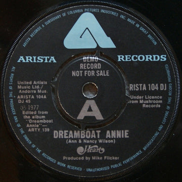 Heart : Dreamboat Annie (7", Single, Promo)