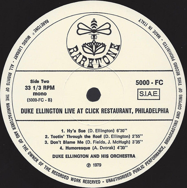 Duke Ellington And His Orchestra : Live At Click Restaurant Philadelphia 1948 - Vol. 1 (LP, Album, Mono)
