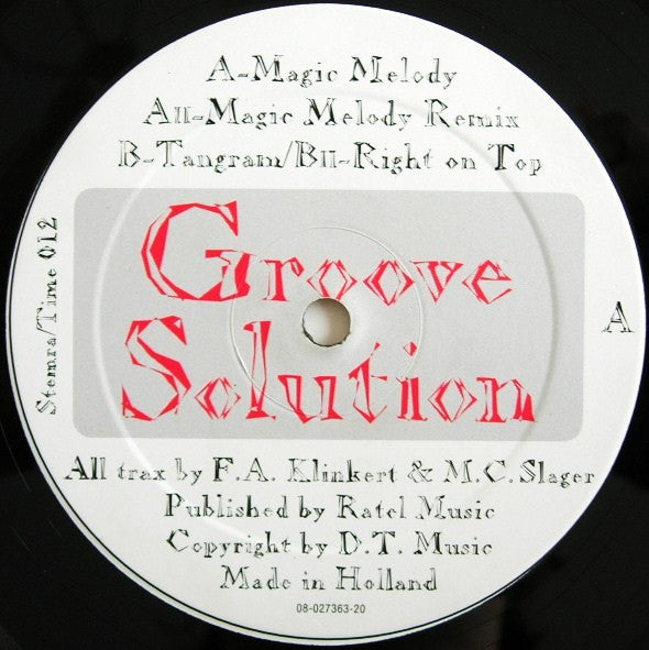 Groove Solution : Magic Melody (12")