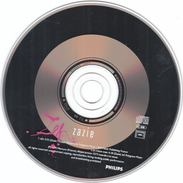 Zazie : Zen (CD, Single, Promo)
