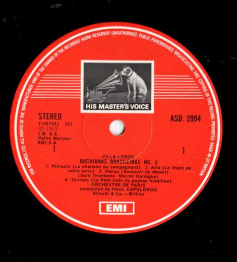 Heitor Villa-Lobos - Paul Capolongo, Orchestre De Paris, Mady Mesplé : Bachianas Brasileiras (LP)