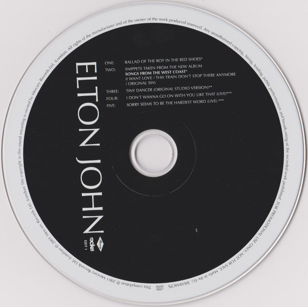 Elton John : West Coast Songs (CD, Comp, Promo)