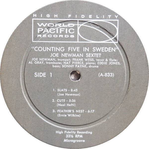 Joe Newman : Counting Five In Sweden (LP, Album, Mono)