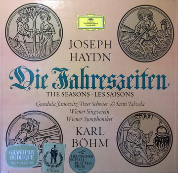 Joseph Haydn, Gundula Janowitz, Peter Schreier, Martti Talvela, Wiener Singverein, Wiener Symphoniker, Karl Böhm : Die Jahreszeiten - The Seasons - Les Saisons (3xLP, RE + Box)