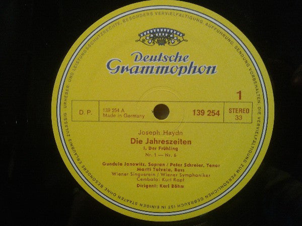 Joseph Haydn, Gundula Janowitz, Peter Schreier, Martti Talvela, Wiener Singverein, Wiener Symphoniker, Karl Böhm : Die Jahreszeiten - The Seasons - Les Saisons (3xLP, RE + Box)
