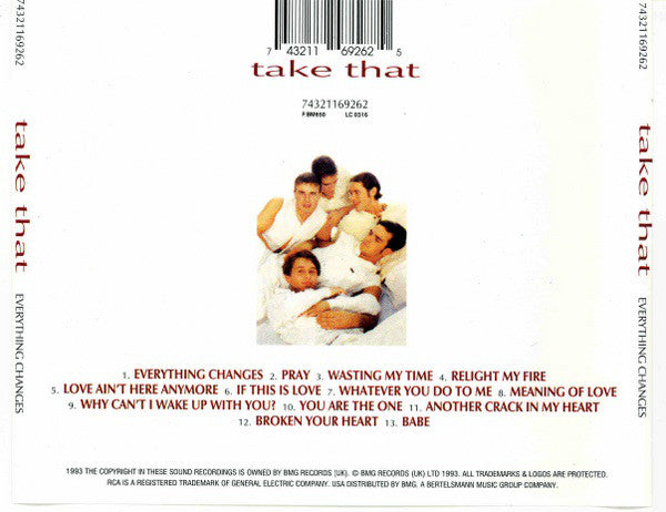 Take That : Everything Changes (CD, Album, Dis)