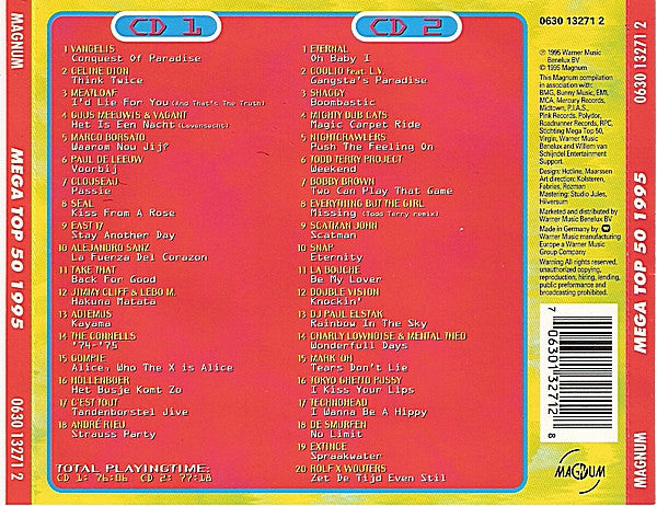 Various : De Grootste Hits Uit De Mega Top 50 Van 1995 (2xCD, Comp)