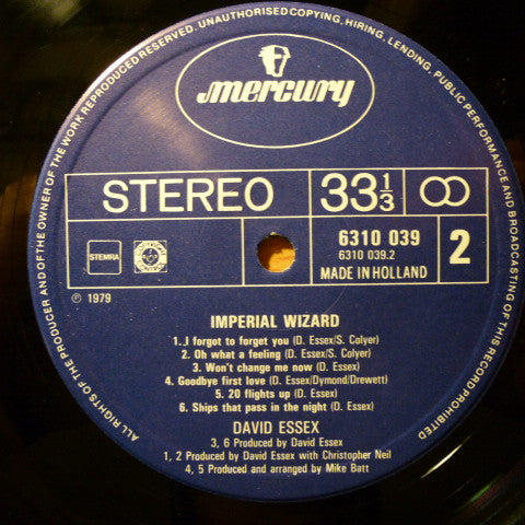 David Essex : Imperial Wizard (LP, Album)